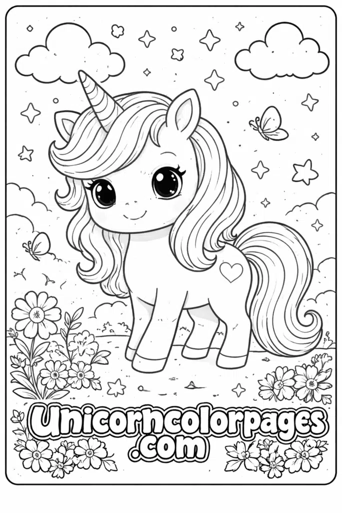 draw so cute coloring page featuring adorable kawaii characters with simple outlines for kids